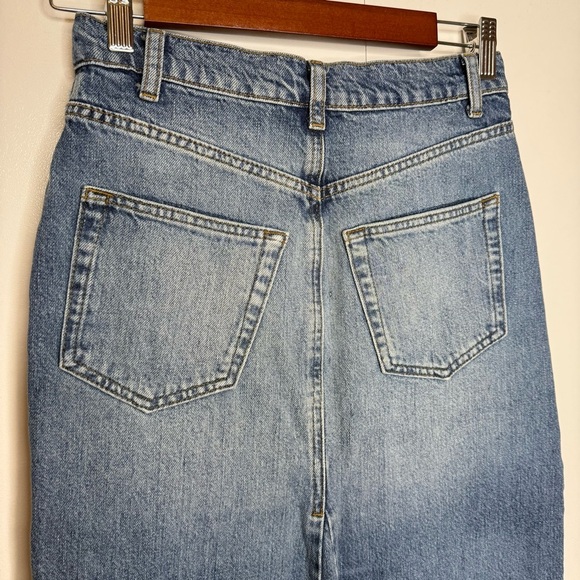 Reformation Tazz Maxi Denim Skirt with Slit - Size 24 - Picture 7 of 13